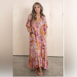 Uncle Frank Maxi Dress Abstract Floral Flowy Pockets S/M Boho
Feminine Festival